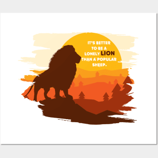 Lonely Lion Posters and Art